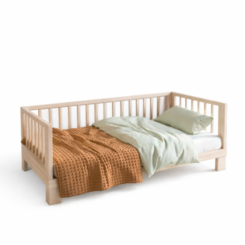 letto bambini legno massello rialzato ettomio protezioni legno