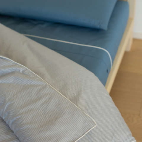 set tessile letto singolo blu notte