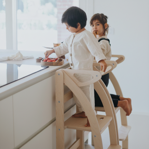 torre montessoriana vernice trasparente